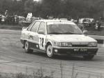Błażej Krupa w Renault 21 Turbo. Fot. Leszek Małkowski